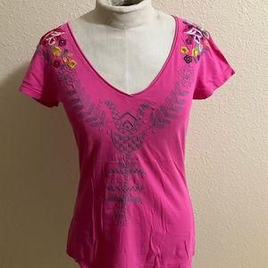 Johnny Was JWLA embroidered T-shirt